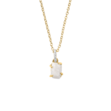 Perfect Gift – Raw Moonstone Pave Link Pendant Necklace