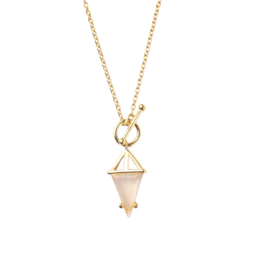 Splendid Gift – Moonstone Power Pendant T-Lock Necklace