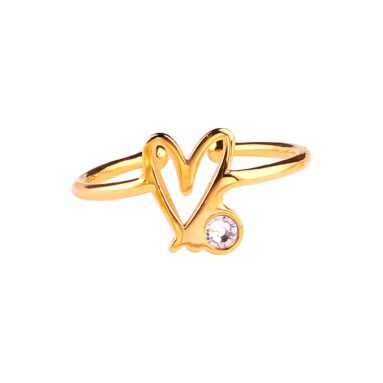Superb Gift – Adjustable Scribble Heart Ring