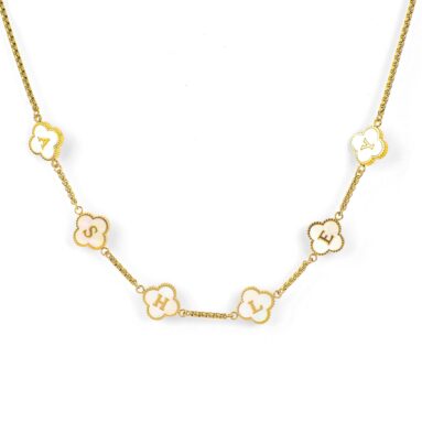 Top-notch Gift For Soul Sister – Clover Custom Name Necklace
