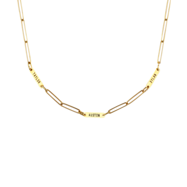 Impressive Gift For Soul Sister – Paperclip Necklace With Personalized Names