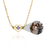 Magnificent Photo Jewelry Gift – Angel Wings Memorial Photo Necklace