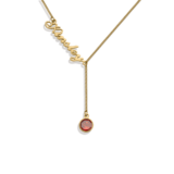 Astounding Gift For Soul Sister – Birthstone Lariat Name Necklace