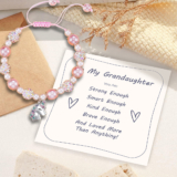 Best Gift for Daughters – To My Granddaughter Unicorn Stone Bracelet