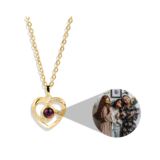 Brilliant Photo Jewelry Gift – Center of My Heart Pave Photo Necklace