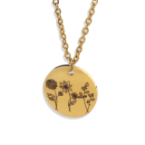 Ideal Birth Flower Jewelry Gift – Combined Birth Month Flower Bouquet Necklace