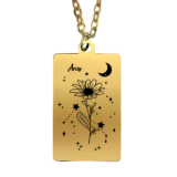 Ultimate Birth Flower Jewelry Gift – Cosmic Birth Flower Card Pendant Necklace