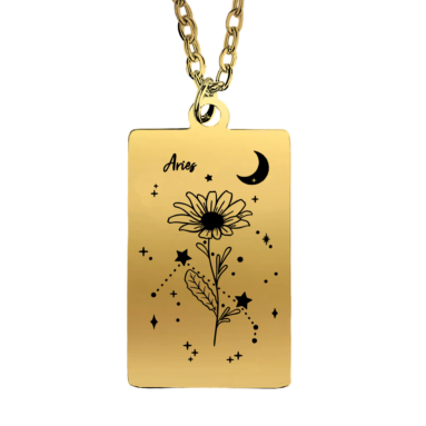 Ultimate Birth Flower Jewelry Gift – Cosmic Birth Flower Card Pendant Necklace