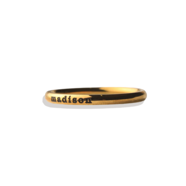 Best Gift for Daughters – Engraved Stacking Ring | 2mm Band