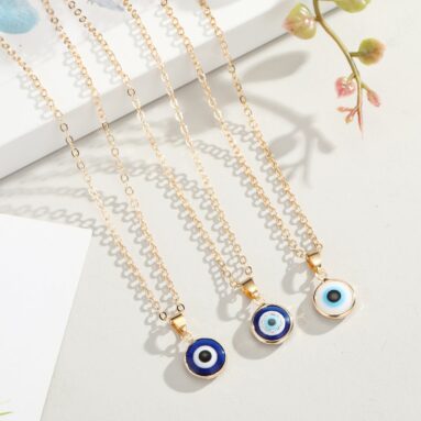 Fine Boho Beauty Gift – Dainty Boho Evil Eye Charm Necklace