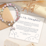 Best Gift for Daughters – To My Daughter Mermaid Stone Bracelet
