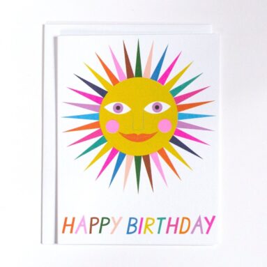 Betsy & Iya’s Rainbow Sun Card: Brightening Birthdays!