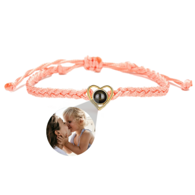 Superb Photo Jewelry Gift – Heart Adjustable Photo Bracelet