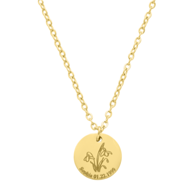Extraordinary Birth Flower Jewelry Gift – Birth Flower Pendant Necklace