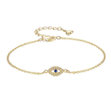 Premium Positive Vibes Gift – Dainty Evil Eye Charm Bracelet