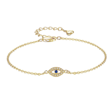 Premium Positive Vibes Gift – Dainty Evil Eye Charm Bracelet