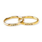 Best Gift for Daughters – Tiny Stackable Name Ring