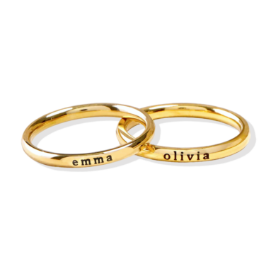 Best Gift for Daughters – Tiny Stackable Name Ring