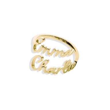 Remarkable Graduation Gift – Double Name Ring