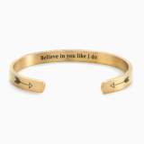 Premium Inspiration Gift – Believe in You Like I Do Personalizable Cuff Bracelet