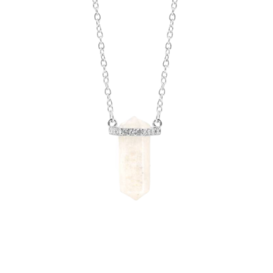 Ultimate Gift – Moonstone Point Pave Pendant Necklace