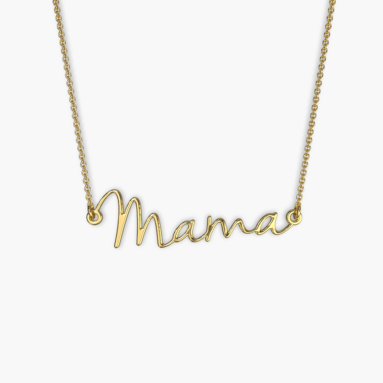 Supreme Gift for Mom – Mama Script Necklace