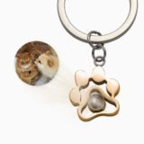 Marvelous Guardian Angel Gift – Pet Paw Photo Keychain