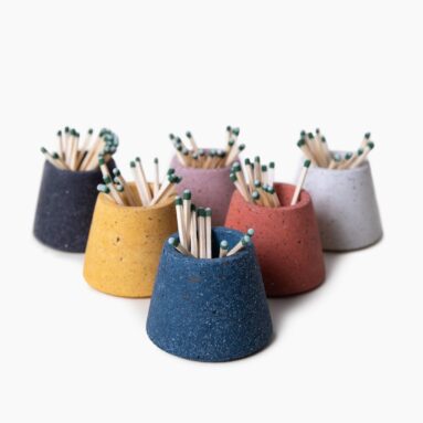 Betsy & Iya’s Terrazzo Matchstick Holder: Chic & Functional