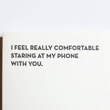 Betsy & Iya’s “Staring at My Phone” Card: Perfect for Modern Love