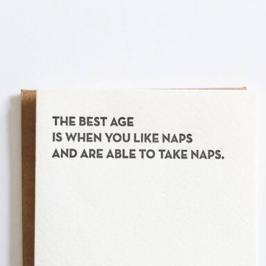 Betsy & Iya’s “Best Age – Naps” Card: A Hilarious Must-Have