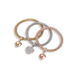 Top-notch Positive Vibes Gift – Solid Hearts Metal Bracelet