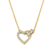 Splendid Gift – Pave Linked Heart Necklace