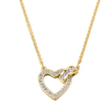 Splendid Gift – Pave Linked Heart Necklace