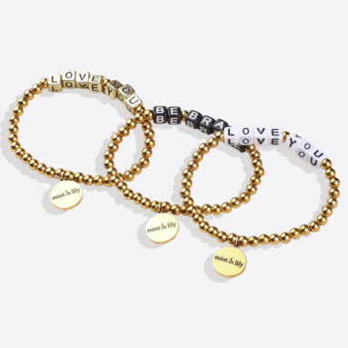 Dazzling Gift For Soul Sister – Custom Waterproof Gold Beaded Friendship Bracelet