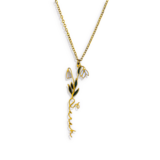Splendid Positive Vibes Gift – Watercolor Birth Flower Name Necklace