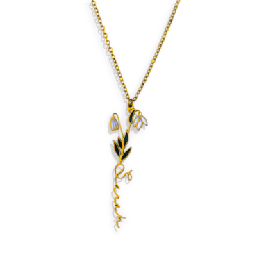 Splendid Positive Vibes Gift – Watercolor Birth Flower Name Necklace