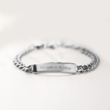 Excellent Gift – "Calm in the Chaos"  ID Bar Bracelet – Think Goodness