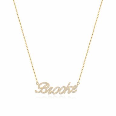 Awesome Gift For Soul Sister – Pave Script Name Necklace