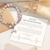 Best Gift for Daughters – To My Granddaughter Mermaid Stone Bracelet