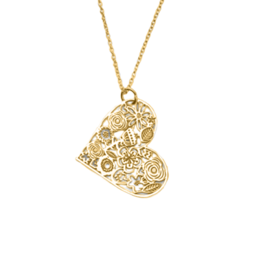 Top-notch Birth Flower Jewelry Gift – Cut Out Floral Heart Necklace