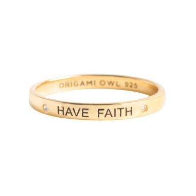 Remarkable Gift – "Have Faith" Stackable Ring – Think Goodness