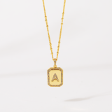 Gold Initial Pendant Necklace – Think Goodness