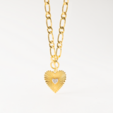 Incredible Gift – "Keep Your Heart Open" Heart Pendant Necklace – Think Goodness