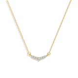 Terrific Gift – Curved Diamond Bar Necklace