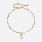 Excellent Gift – 18K Gold Diamond Initial Bracelet