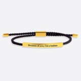 Best Gift for Grandmother – Because of you, I’m a badass Tube Bracelet