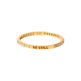 "Be Still" CZ Stackable Ring – Think Goodness