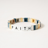 Awesome Gift – "Faith" Tile Bracelet – Think Goodness
