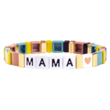 Impressive Gift – "MAMA" Multi Color Tile Bracelet – Think Goodness