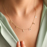 Premium Gift For Soul Sister – Spaced Letter Name Necklace